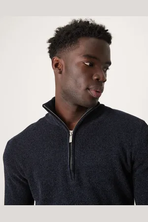 SELECTED Chenille half zip in