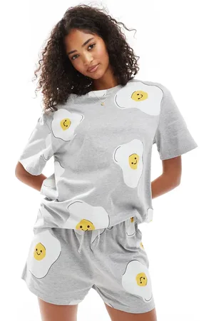 ASOS Fried egg oversized tee & short pyjama set in marl