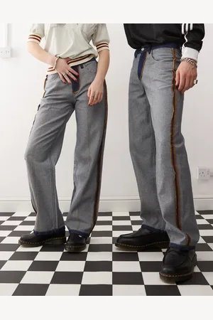Reclaimed Unisex inside out jean in indigo