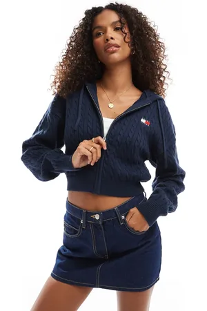 Tommy Hilfiger Badge knitted zip through hoodie in