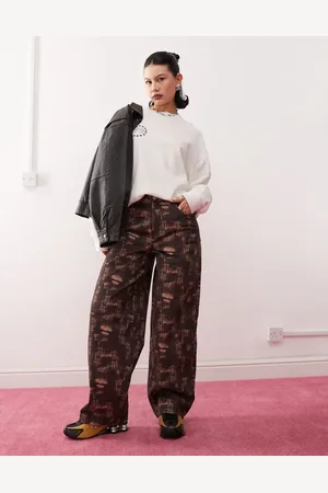 COLLUSION XL balloon jean in brushed print