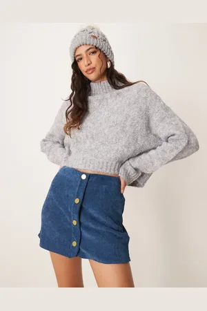 ASOS Button front cord skort in