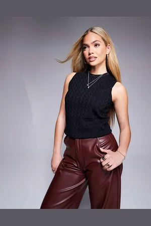 Armani Exchange Fine knitted sleeveless top in