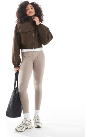 New Era NY Yankees logo legging in taupe