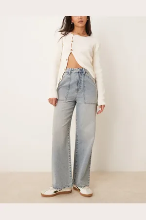 New Look Wide leg carpenter jeans in