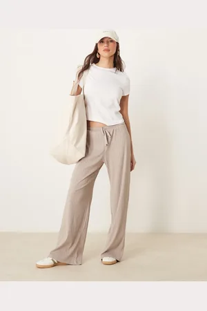 Abercrombie & Fitch Ribbed wide leg jogger in