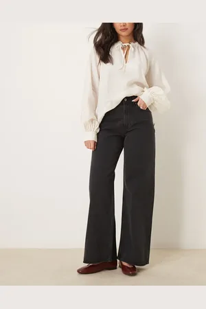 Abercrombie & Fitch High rise wide leg jean in