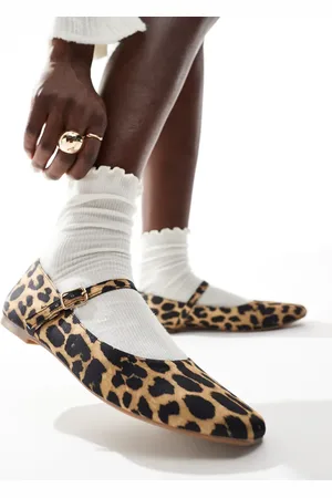SEQWL Iris ballet shoe with bow in leopard