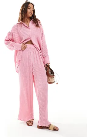 The Frolic Exclusive textured beach trouser co-ord in