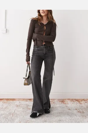 Miss Sixty Flared denim jeans in washed with hem splits
