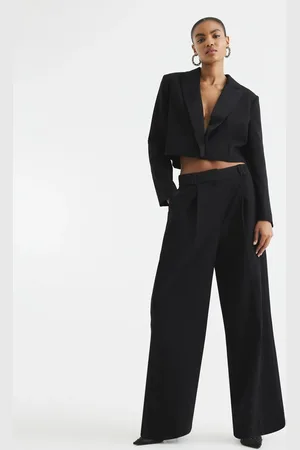 River Island Wide leg tuxedo trouser in