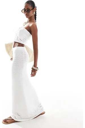 4th & Reckless Knitted maxi beach skirt co-ord in