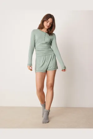 ASOS Mix & match super soft pyjama short in green