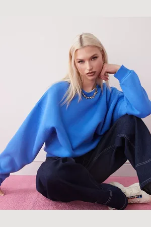 Reclaimed Boxy jumper in cobalt