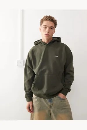 Obey Lowercase pigment hoodie in green