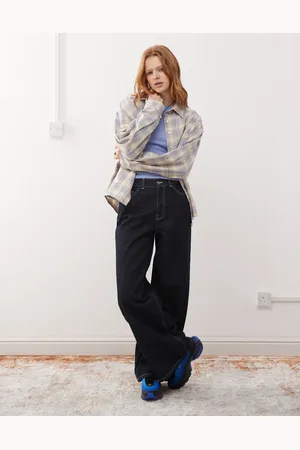 COLLUSION X003 wide leg jeans in rinse wash