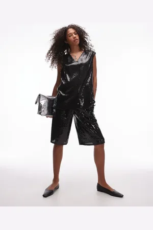 Topshop Sequin co ord awkward short in