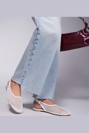 Public Desire Lost Angel high vamp sling back ballet flats in mesh