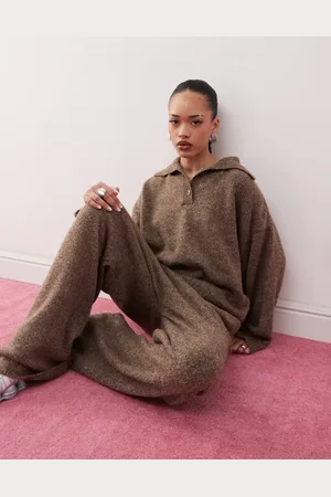 COLLUSION Knitted oversized button up jumper in co-ord