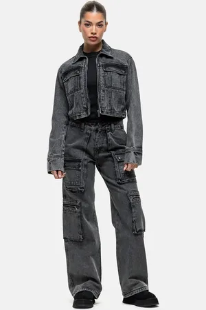 Good For Nothing Co-ord straight leg jeans in acid wash