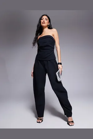 ASOS Bandeau barrel leg jumpsuit in