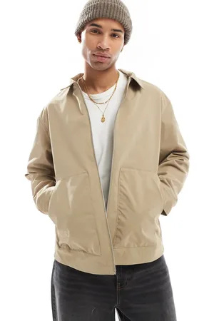 JACK & JONES Twill harrington jacket in beige