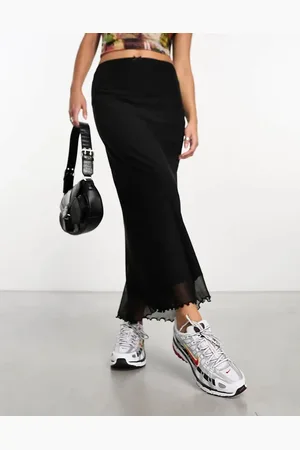 ASOS Mesh midi skirt in