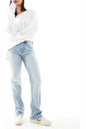 Stradivarius D98 straight leg jeans in light wash