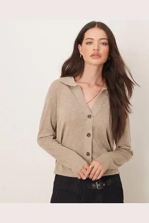 JDY V-neck collar cardigan in beige