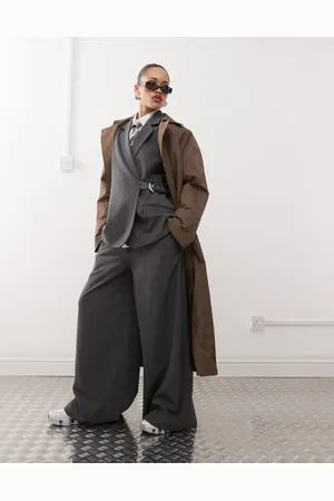 COLLUSION Wide leg belt detail trouser co-ord in