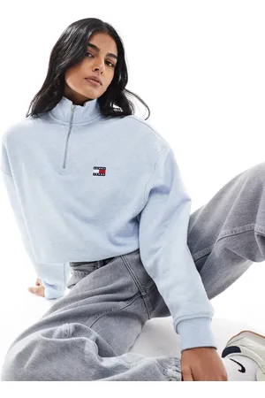Tommy Hilfiger Crop badge 1/4 zip in baby