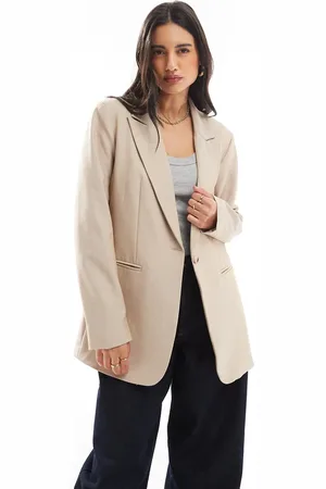 ASOS Tailored relaxed blazer in stone