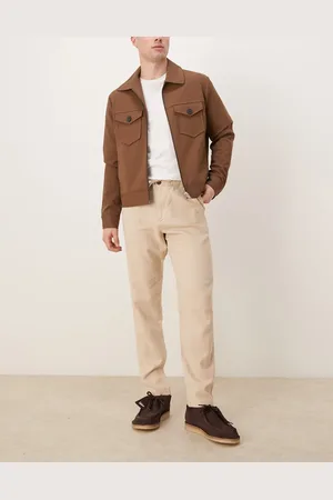 SELECTED Linen blend slim tapered trouser in cream