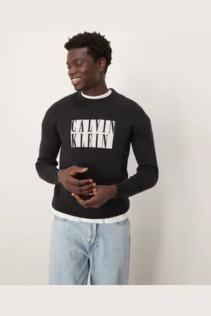 Calvin Klein Box logo knit jumper in