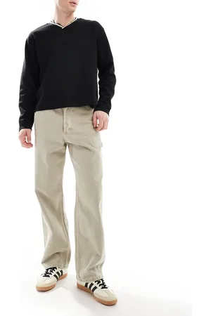 JACK & JONES Alex baggy carpenter fit jeans in light wash