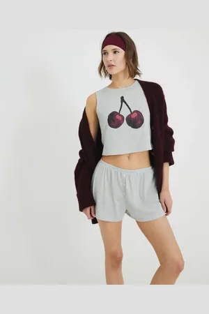 River Island Cherry graphic pyjama set in