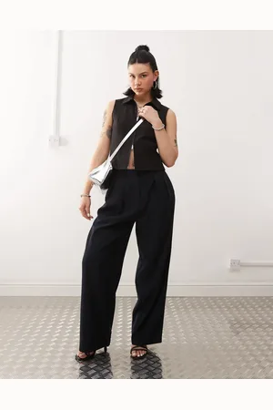 Motel Nala slouchy wide leg low rise trousers in