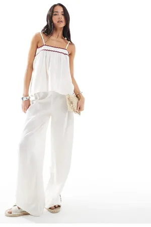 Esmée Esmee Exclusive ric rac beach trouser co-ord in & red