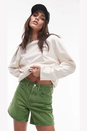 Topshop Denim Editor shorts in