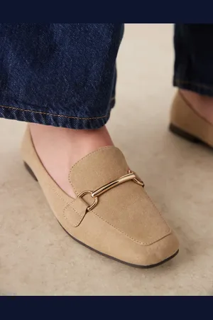 New Look Snaffle suedette loafer in beige