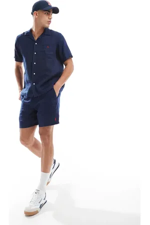 Ralph Lauren Prepsters icon logo linen shorts in CO-ORD