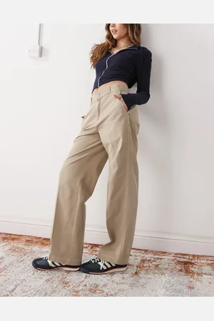 Dickies Riverbend relaxed wide leg work trousers in light tan