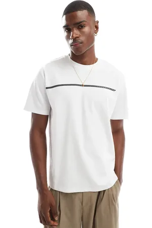 JACK & JONES Oversized t-shirt with chest stripe logo in