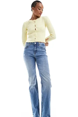 Stradivarius Tall D98 straight leg jeans in medium wash