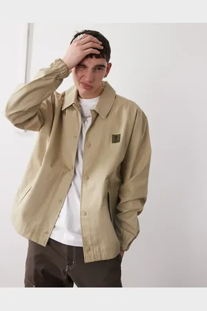 Timberland Ripstop chest logo coach jacket in beige