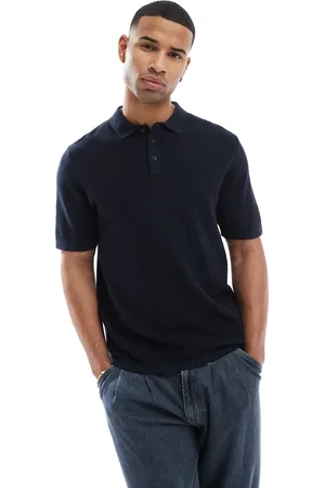 JACK & JONES Textured knitted polo in