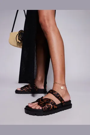Simmi London Simmi London Adelle strappy flat sandals in leopard