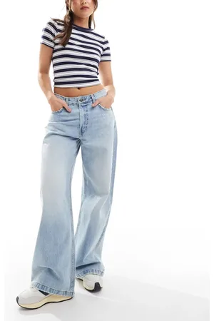 Pull&Bear Baggy oversized wide leg jean in light