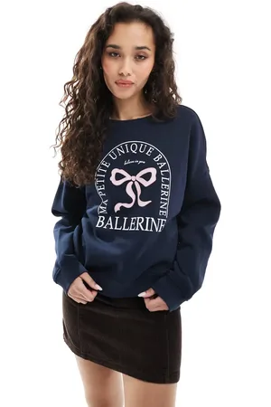 ONLY Bow print sweatshirt in