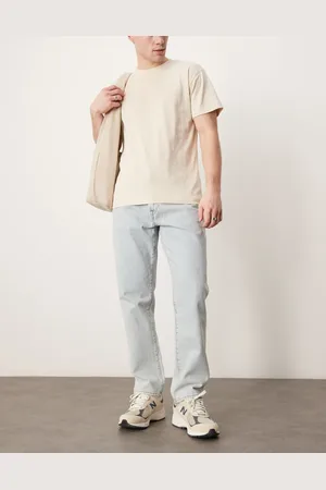 Abercrombie & Fitch Straight leg jeans in bleach wash